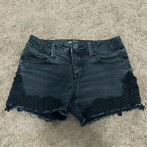 Kids black jean shorts /Size 10